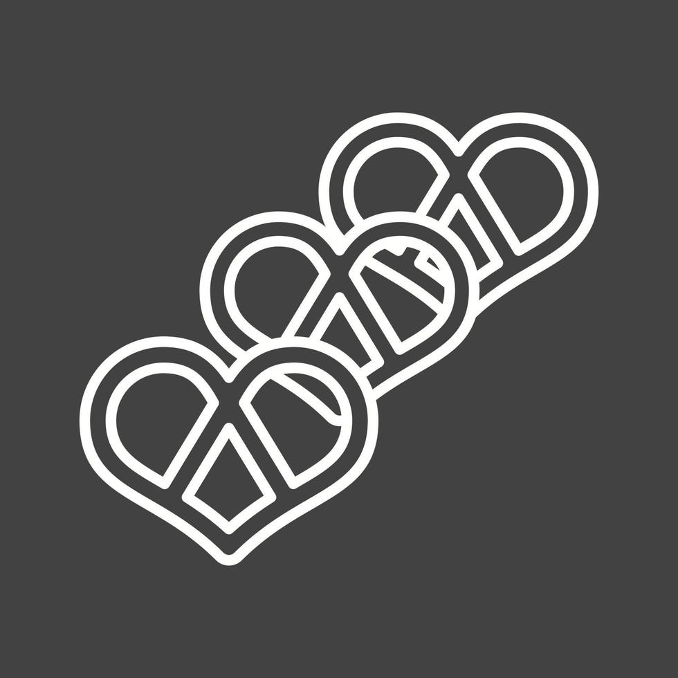 Pretzels Line Inverted Icon vector