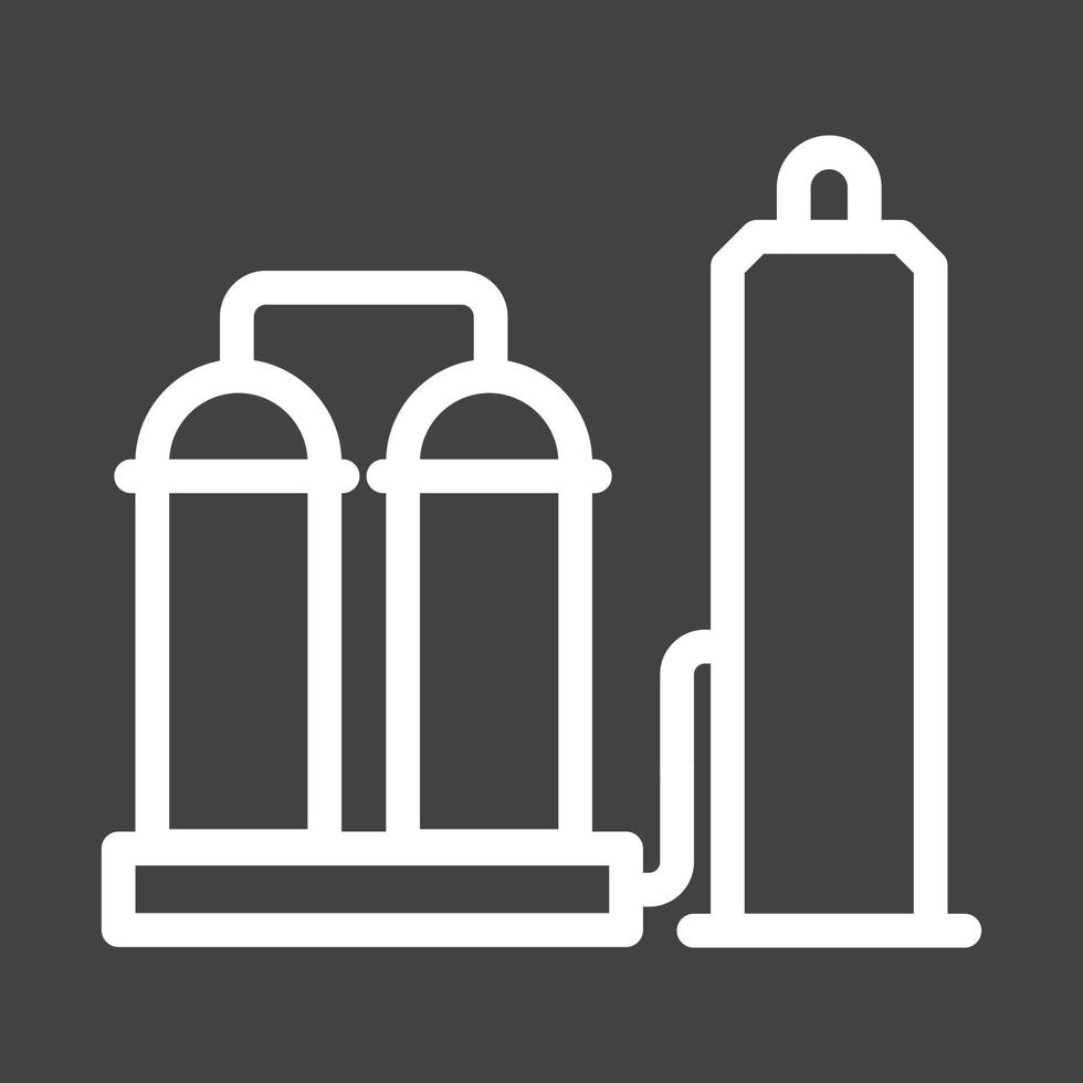 Refinery Line Inverted Icon vector