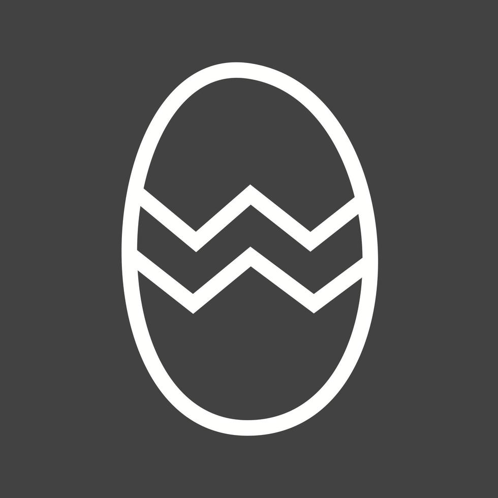 icono de línea de huevo invertida vector