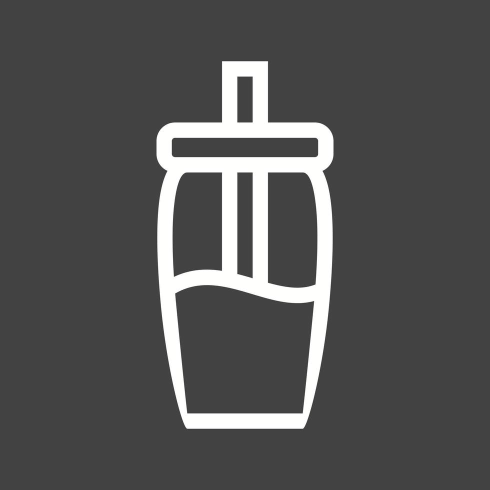 Sugar Bottle Line Inverted Icon vector