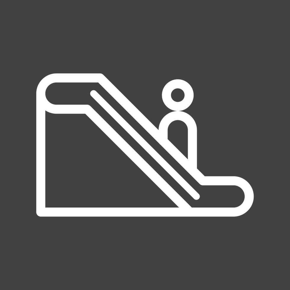 Escalator Line Inverted Icon vector
