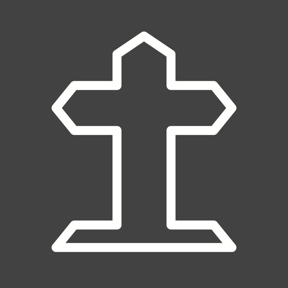 Grave II Line Inverted Icon vector