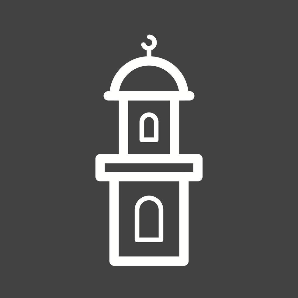 Mosque Line Inverted Icon vector