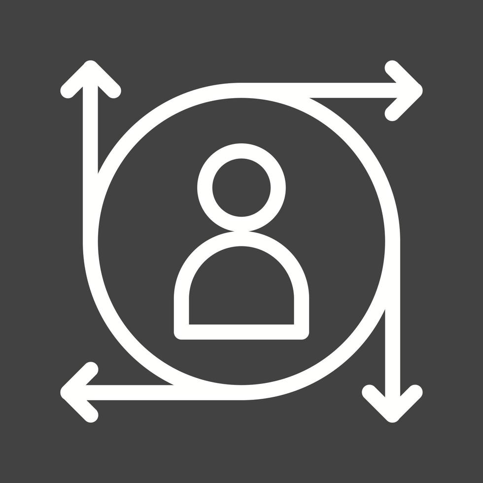 User Predictions Line Inverted Icon vector