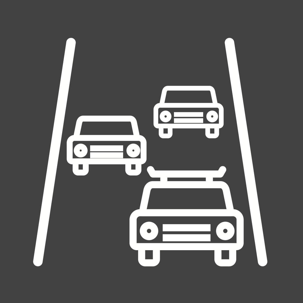 Highway Line Inverted Icon vector