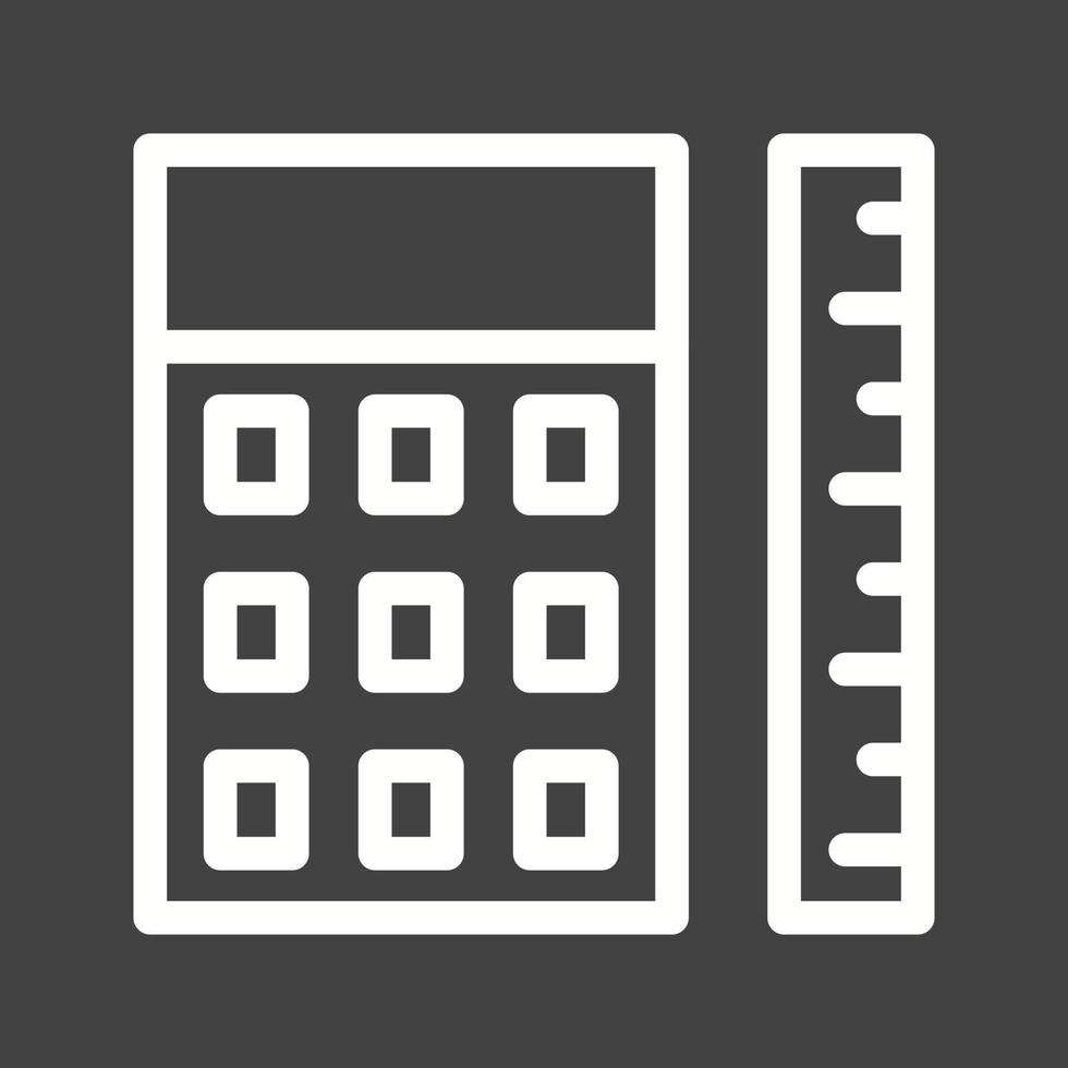 Measurement Calculation Line Inverted Icon vector