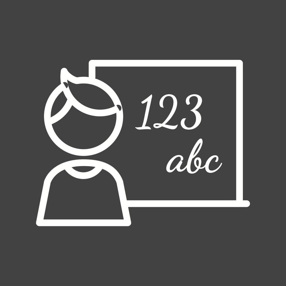 In Class Line Inverted Icon vector