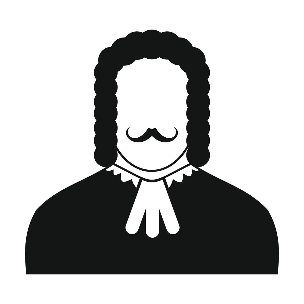 Judge black icon vector