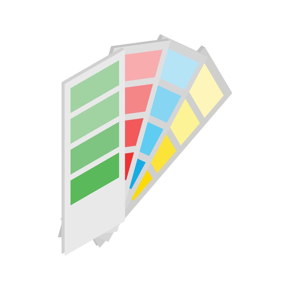 Color guide icon, isometric 3d style vector