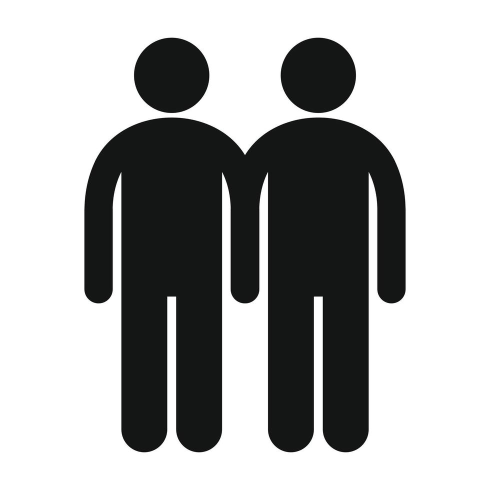 Two male icon vector