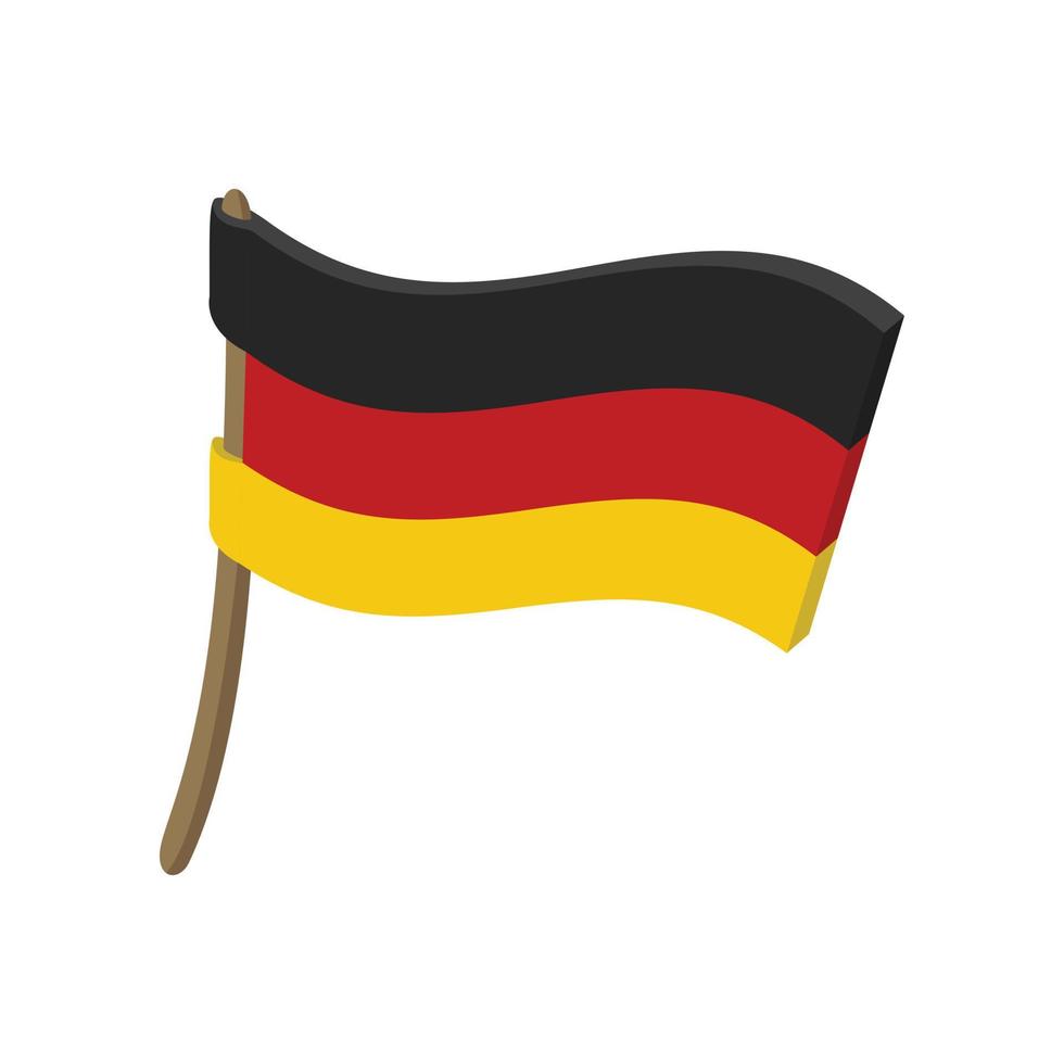 icono de la bandera de Alemania, estilo de dibujos animados vector