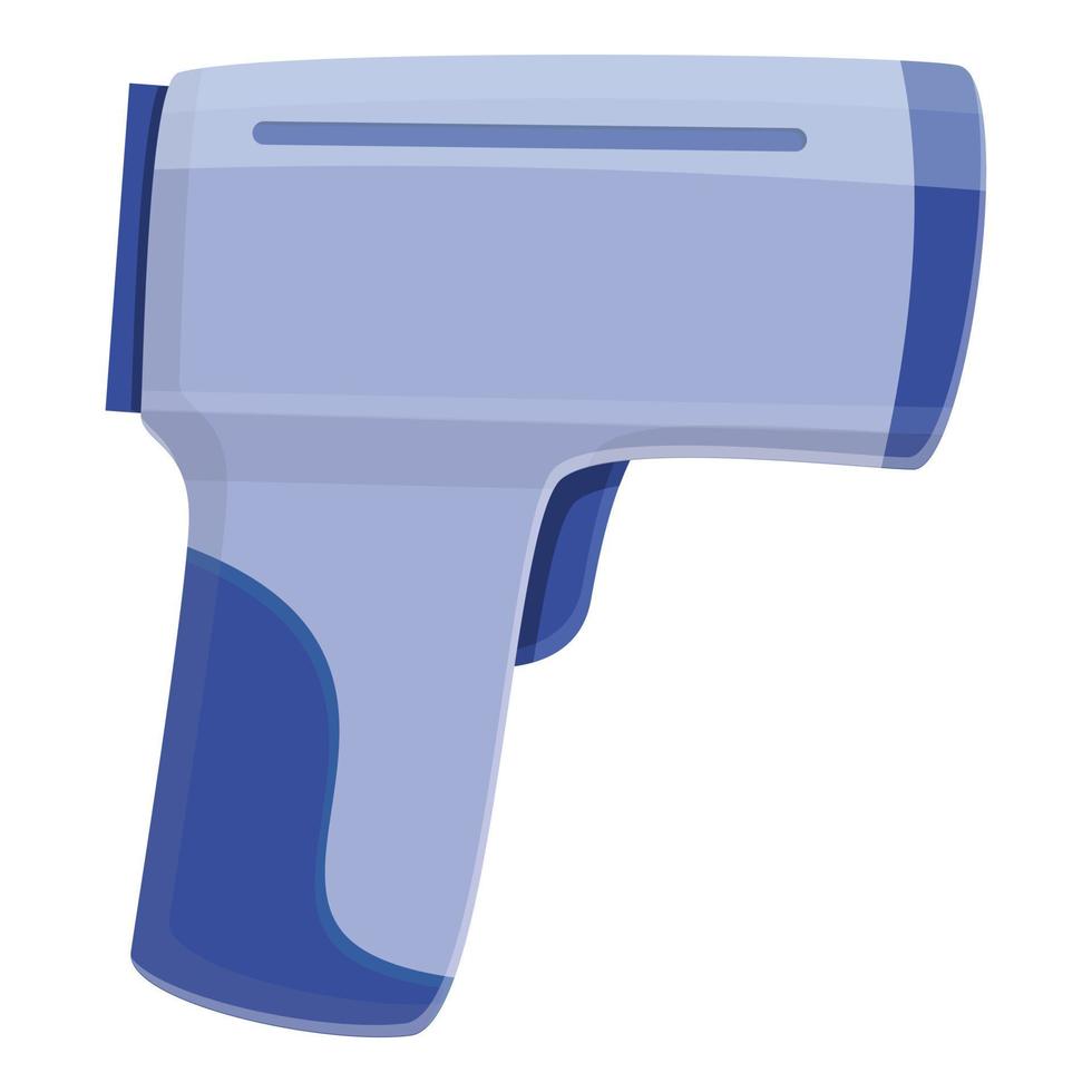 icono de termómetro digital de pistola, estilo de dibujos animados vector