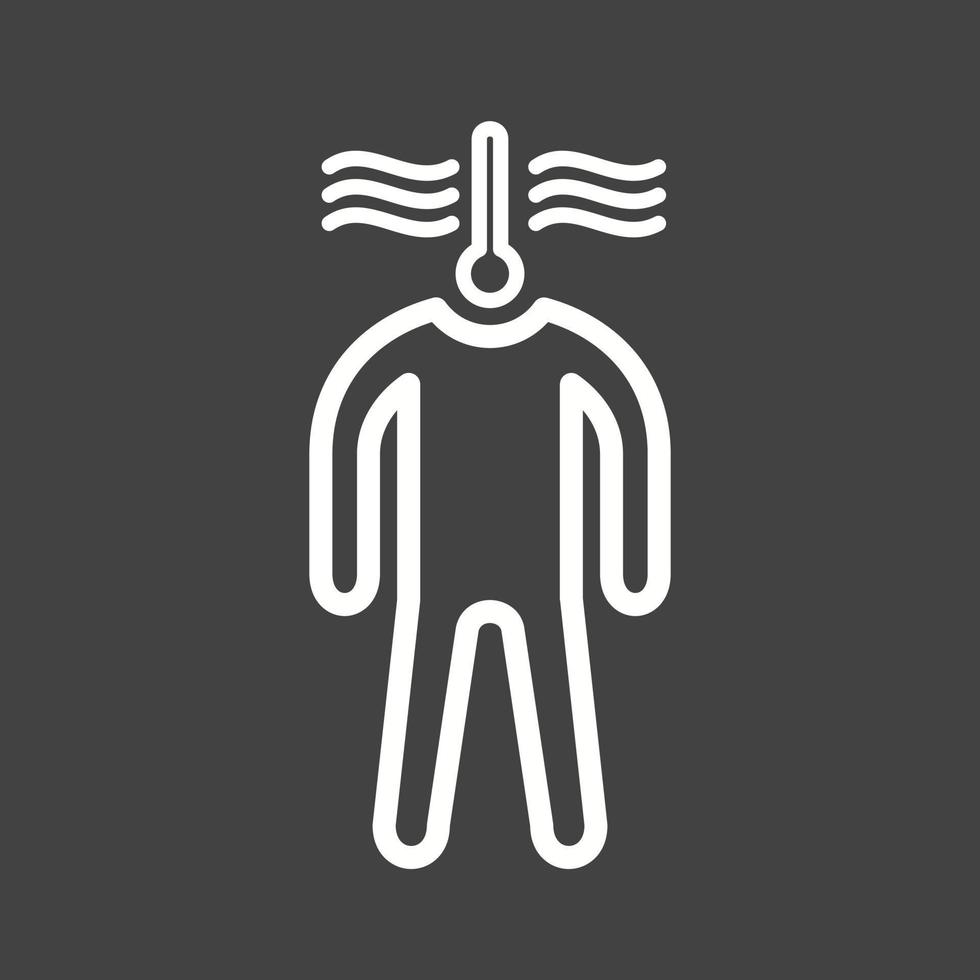 Hot Tempered Line Inverted Icon vector