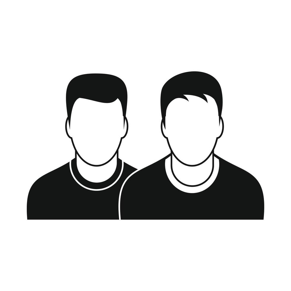 Avatar two men icon vector