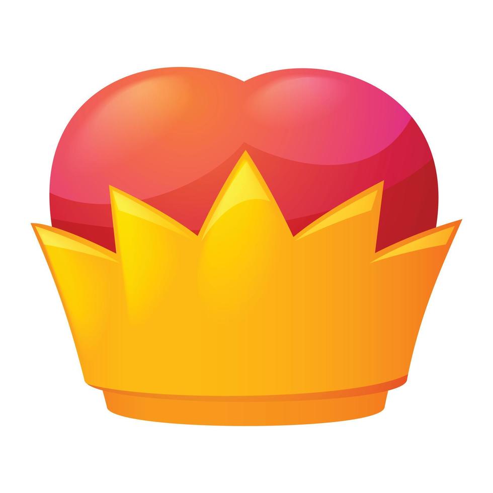 Royal crown icon, cartoon style vector