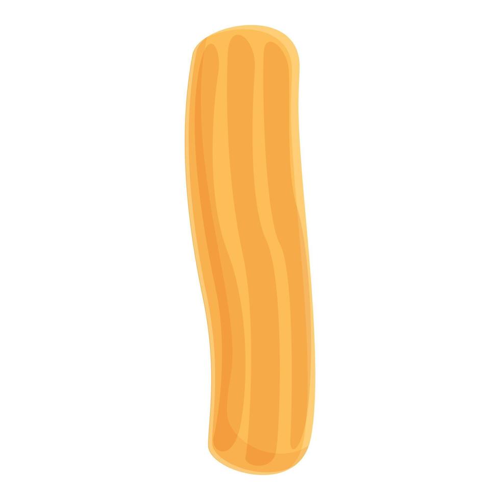 vector de dibujos animados de icono de churro crujiente. comida española