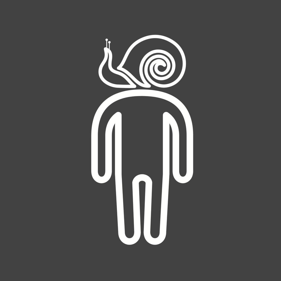 Sluggish Line Inverted Icon vector