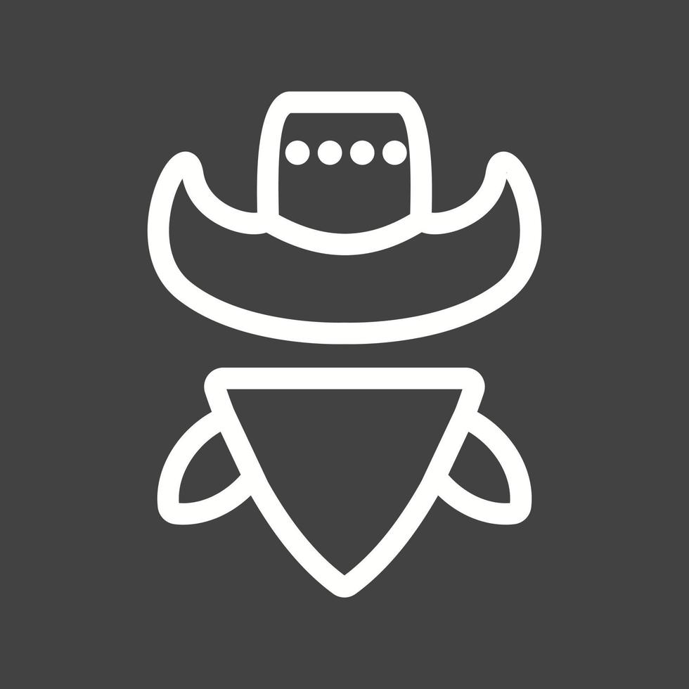 Bandit Line Inverted Icon vector