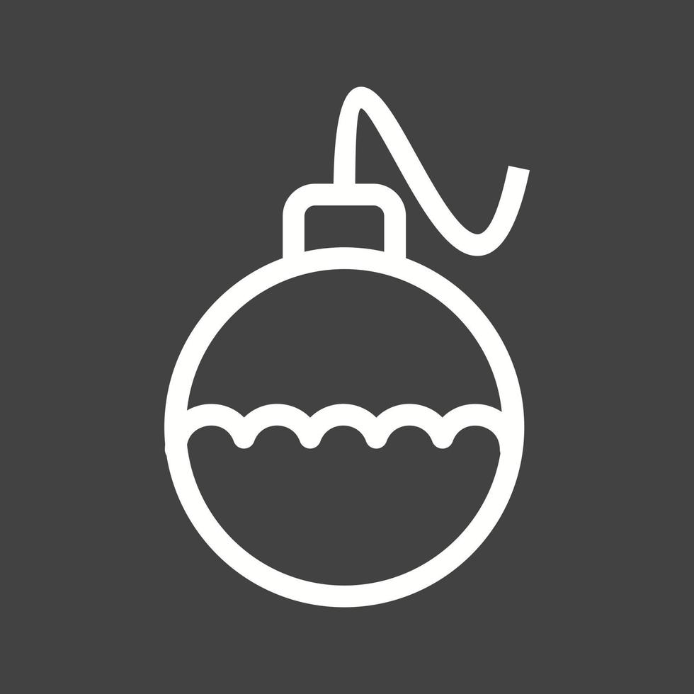 Decoration Ball Line Inverted Icon vector
