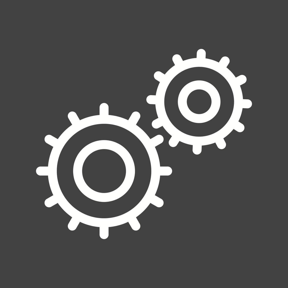 Settings II Line Inverted Icon vector