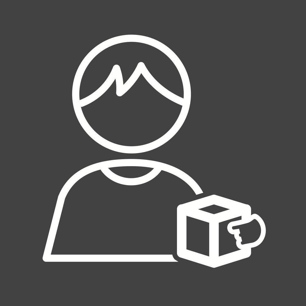 Holding Block Line Inverted Icon vector