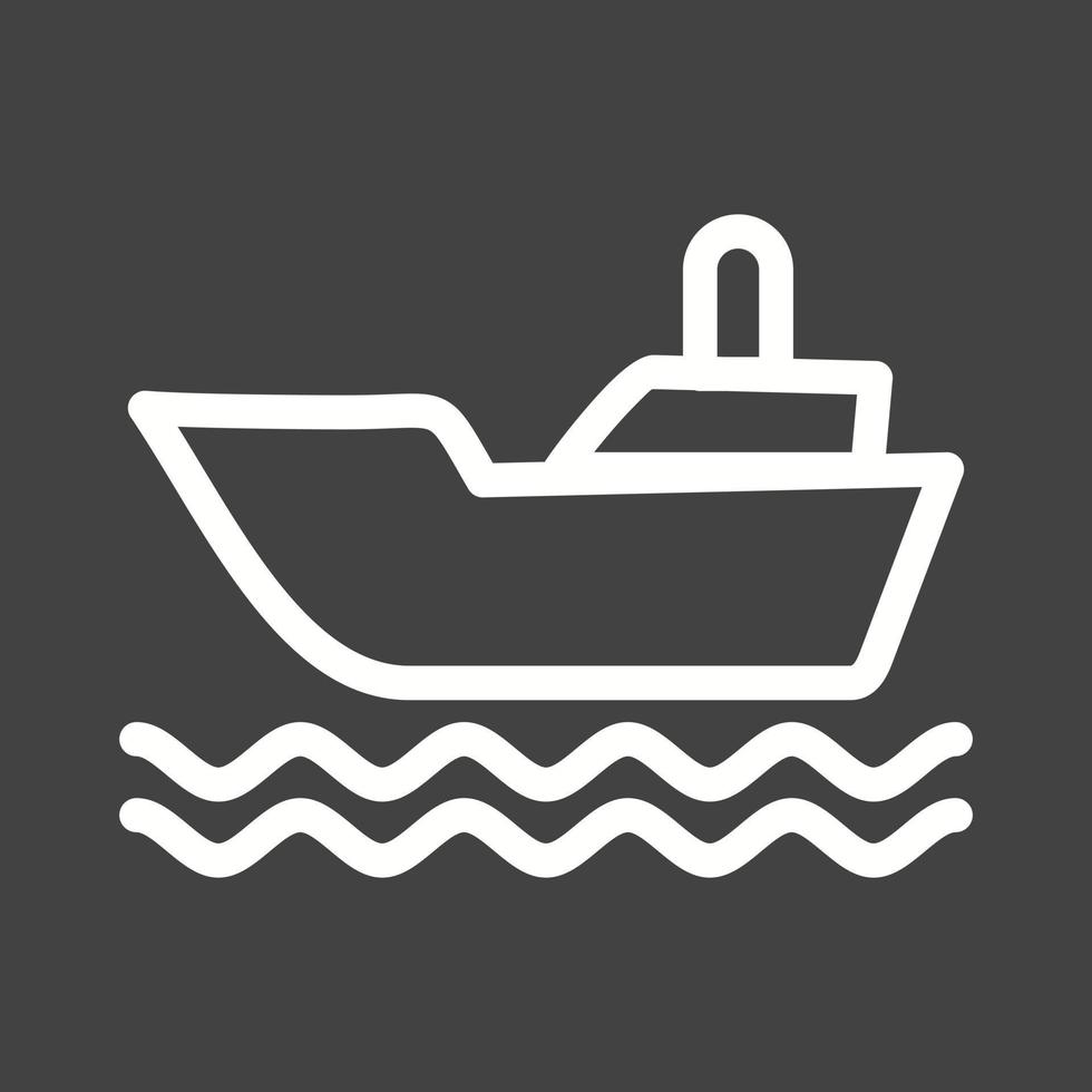 Shipping Line Inverted Icon vector