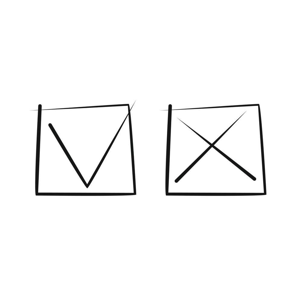 icono de marca y cruz, estilo simple vector
