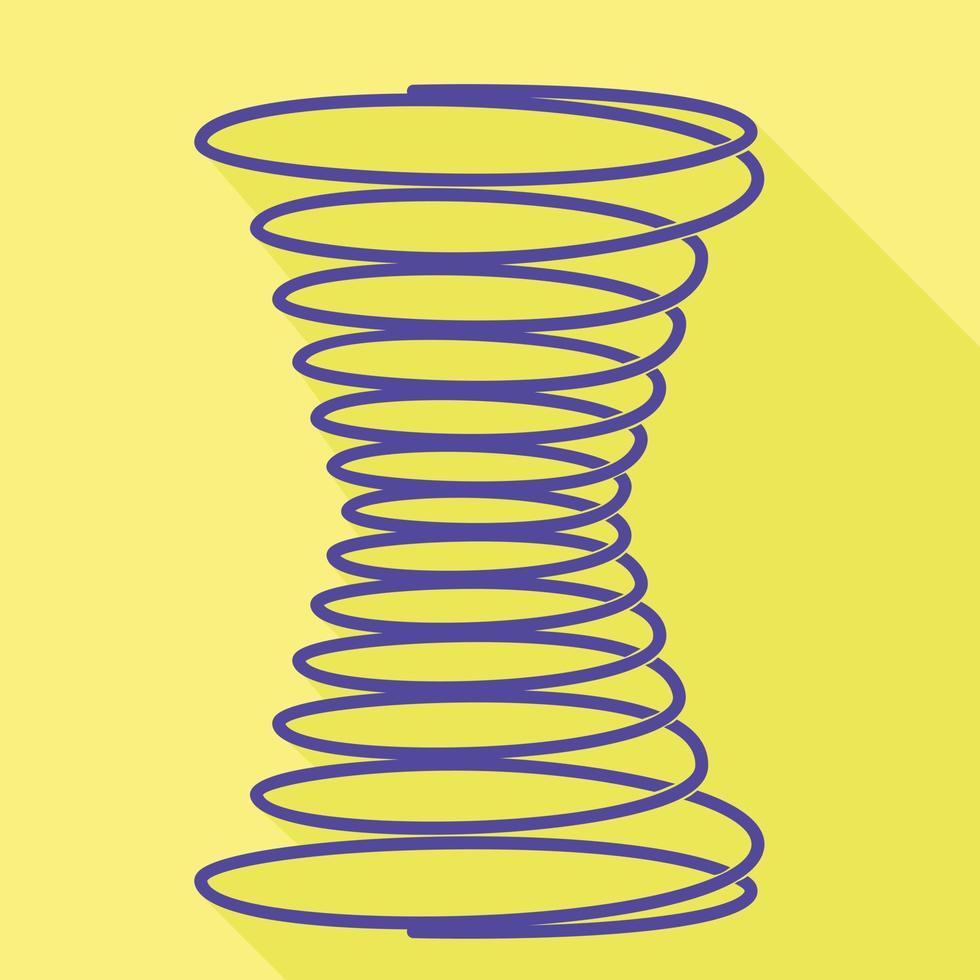 Compress spring icon, flat style vector