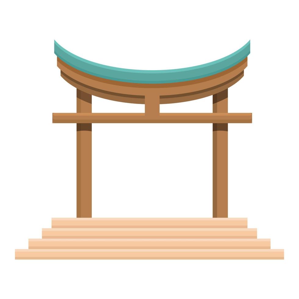 vector de dibujos animados de icono de arco de barrio chino. pagoda china