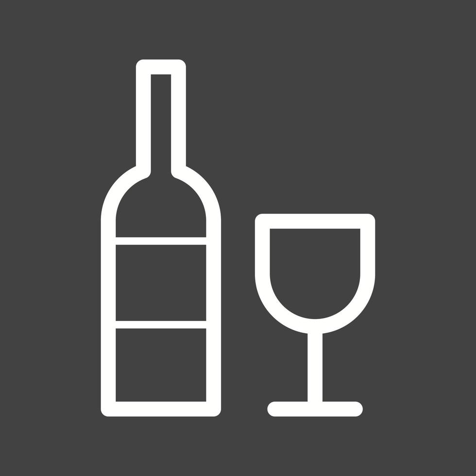 Wine Line Inverted Icon vector