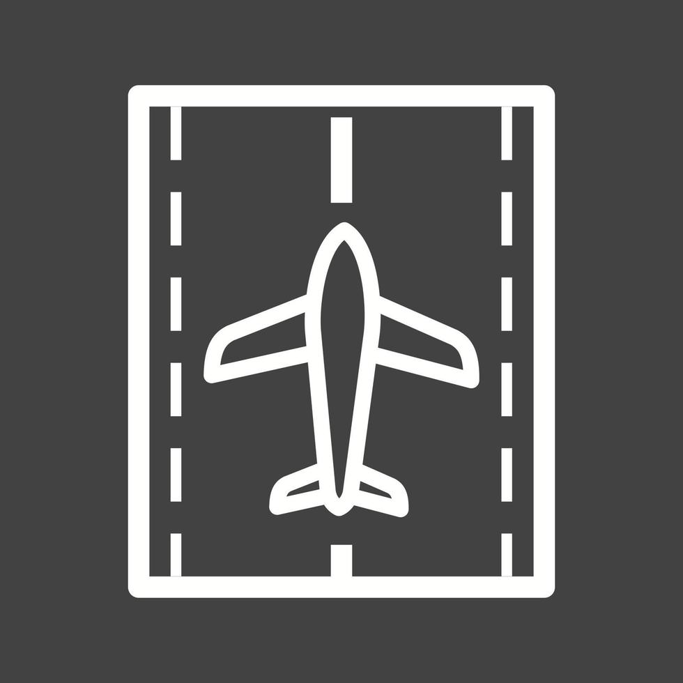 Runway Line Inverted Icon vector