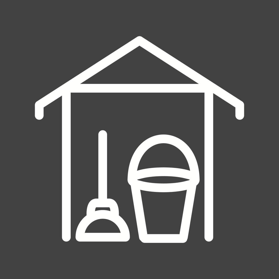 Store Room Line Inverted Icon vector