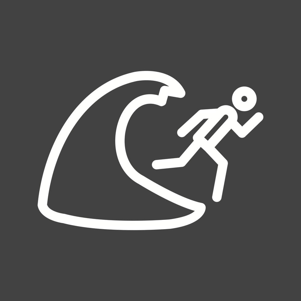 Water Flooding Line Inverted Icon vector
