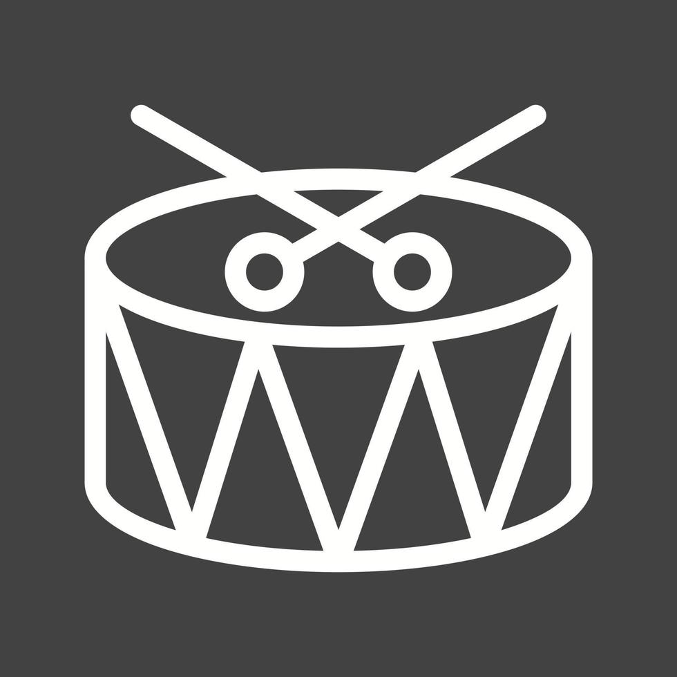 Drum Line Inverted Icon vector