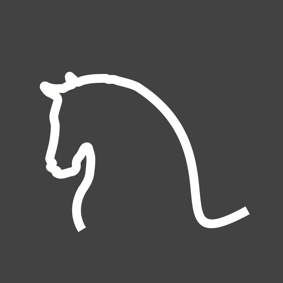 Horse Line Inverted Icon vector