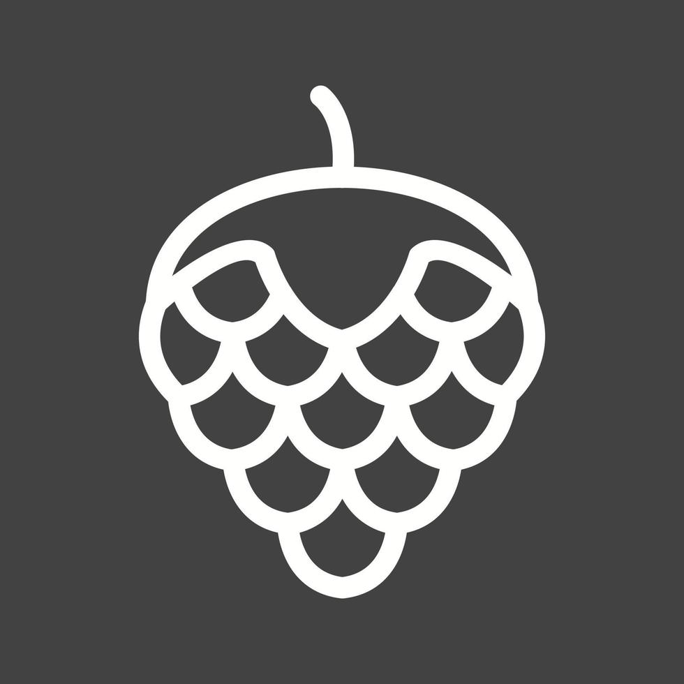 Hops Line Inverted Icon vector