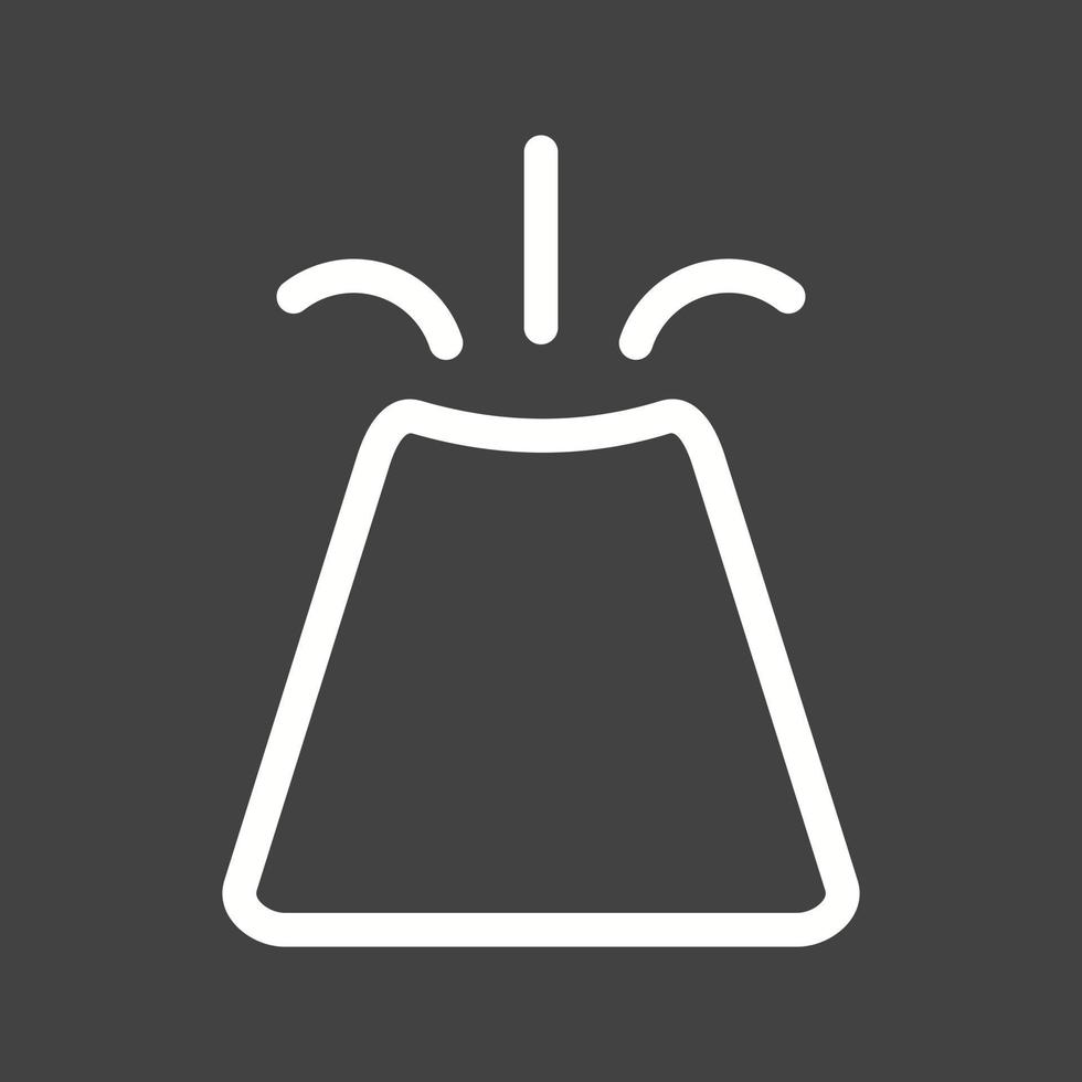 Volcano Line Inverted Icon vector