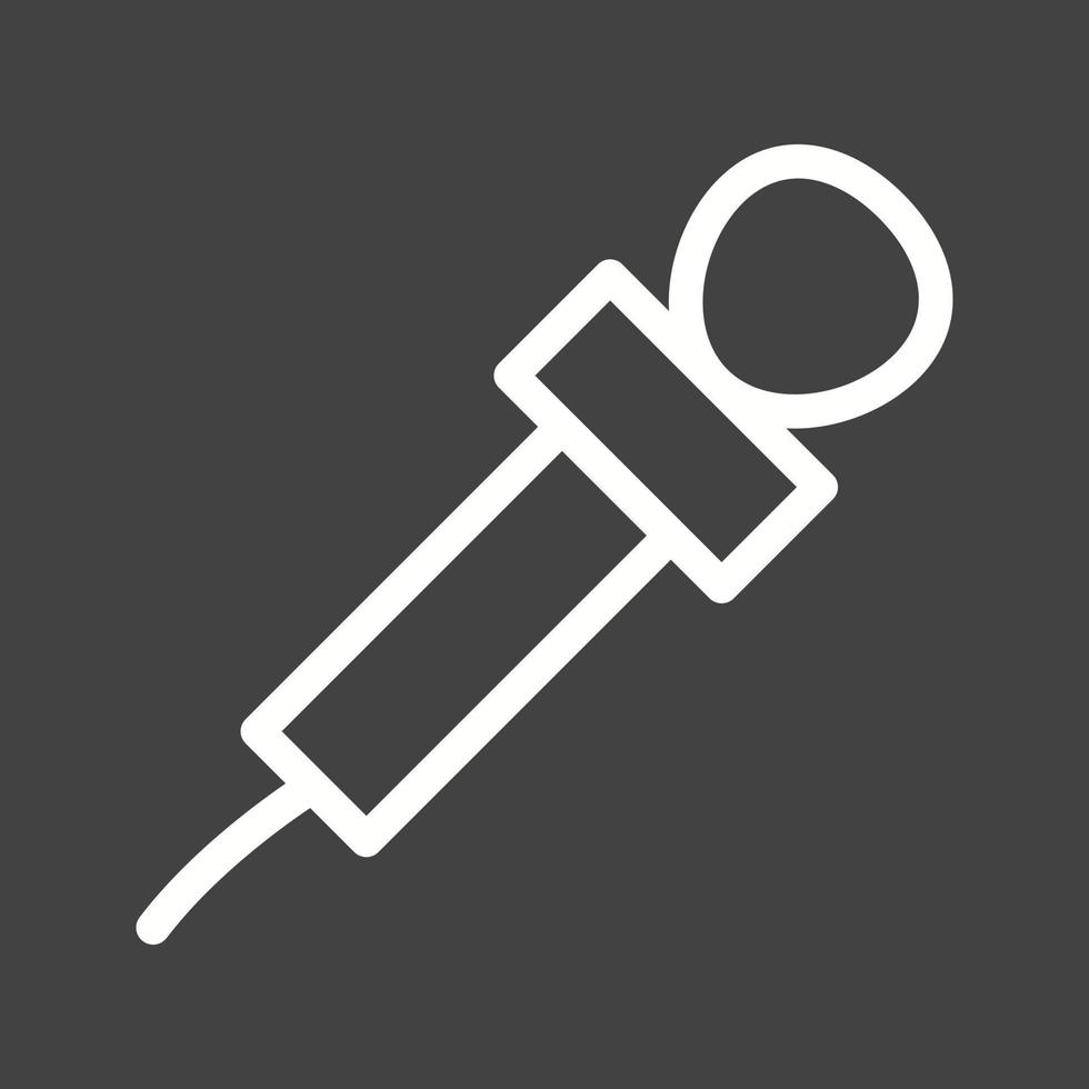 News Mic Line Inverted Icon vector