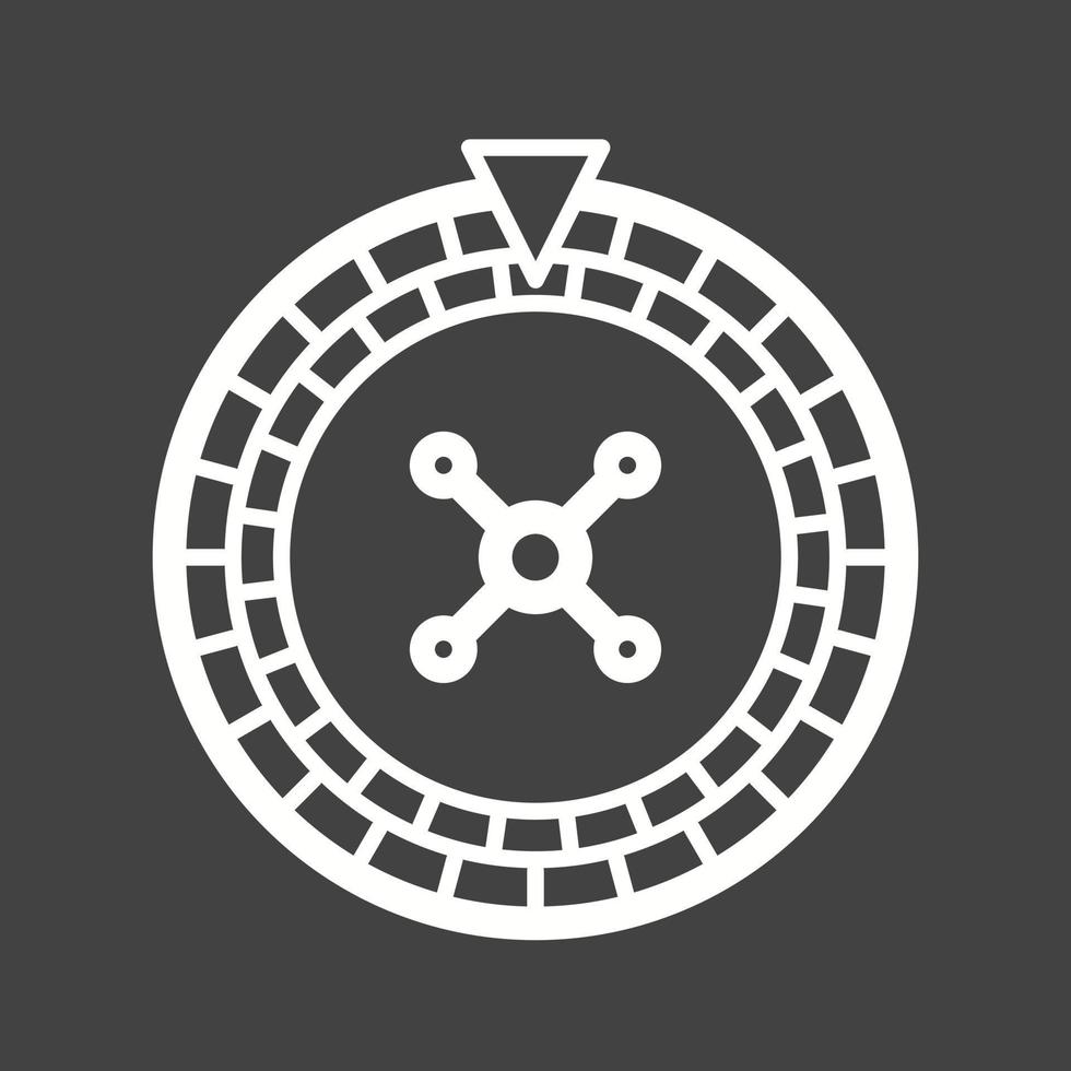 Roulette I Line Inverted Icon vector