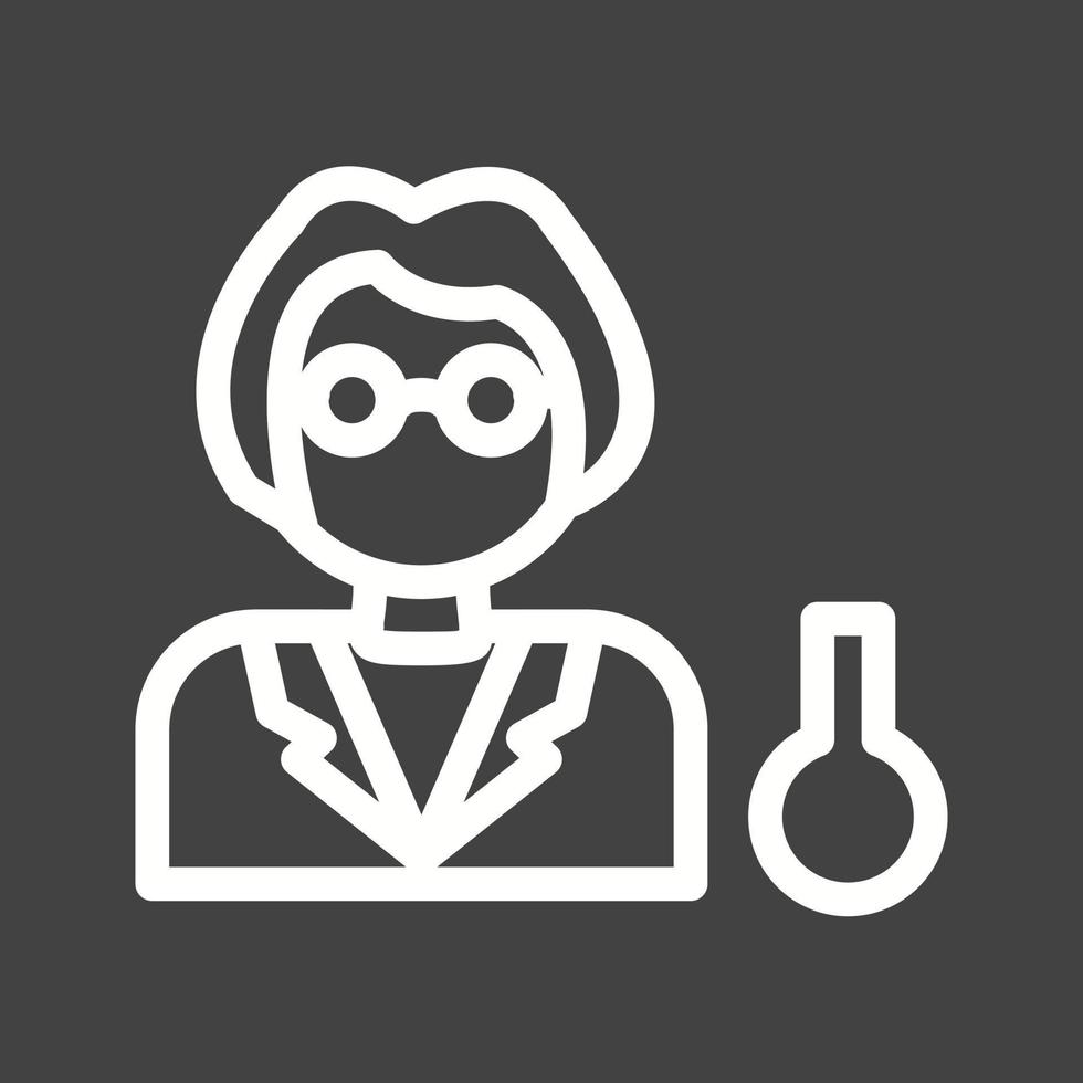 Chemist Line Inverted Icon vector