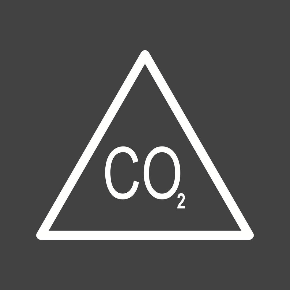 Carbon Dioxide Line Inverted Icon vector