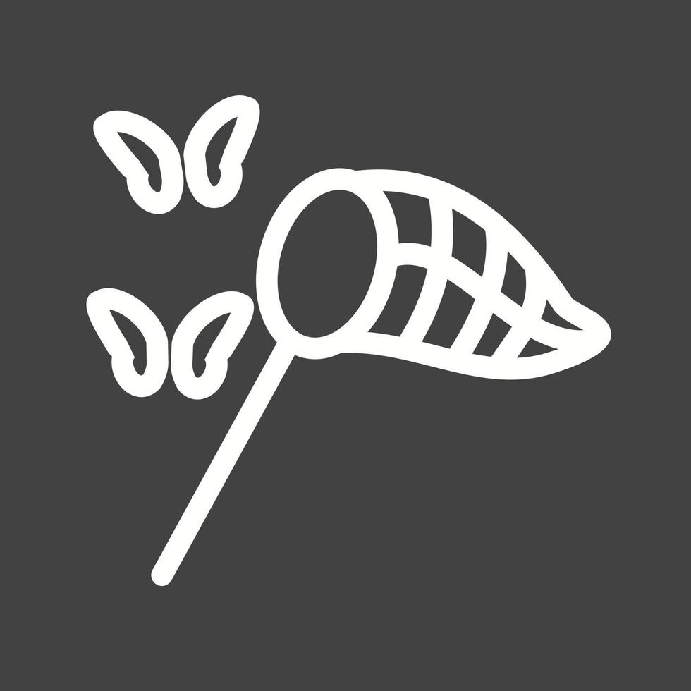 Catching Butterflies Line Inverted Icon vector