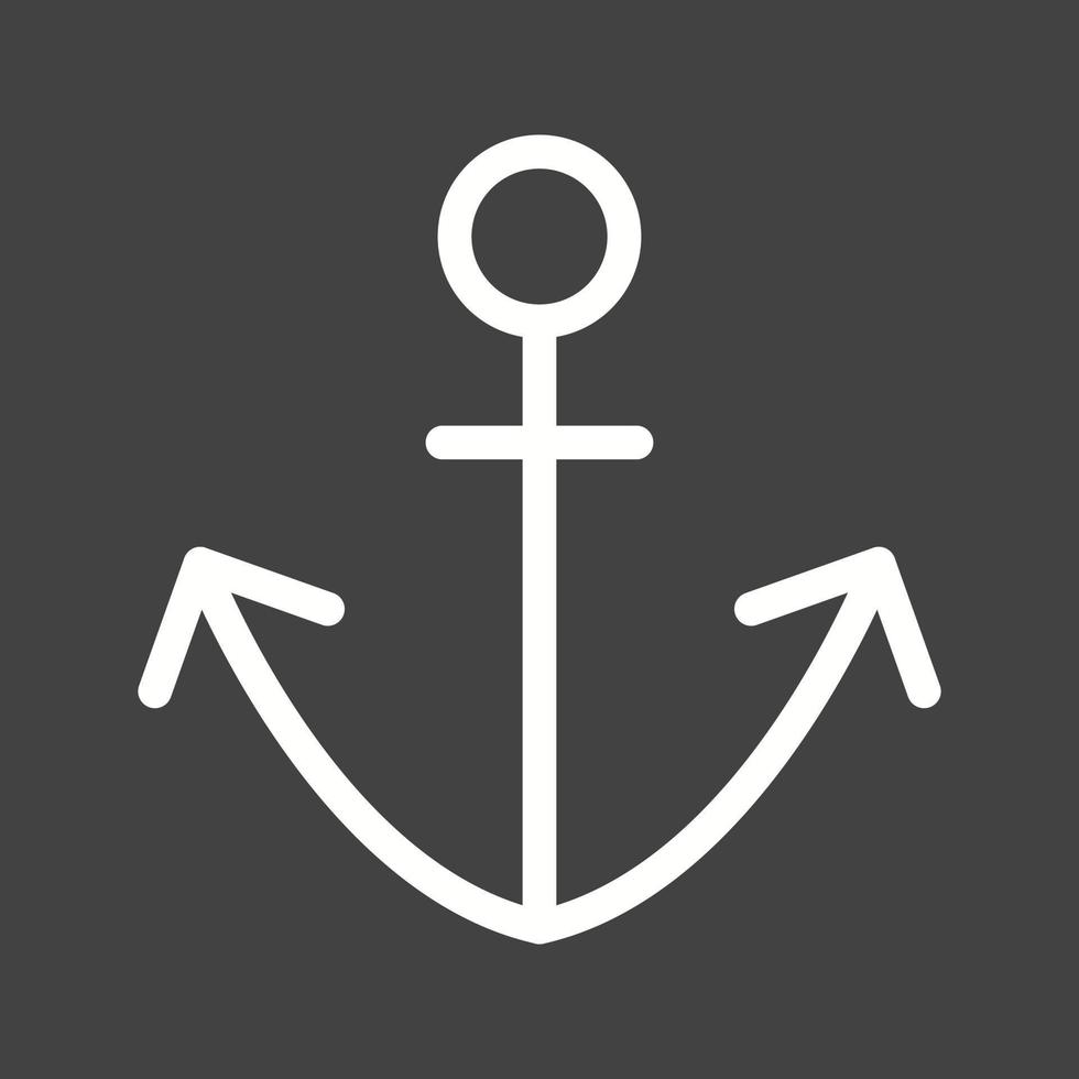 Anchor Line Inverted Icon vector