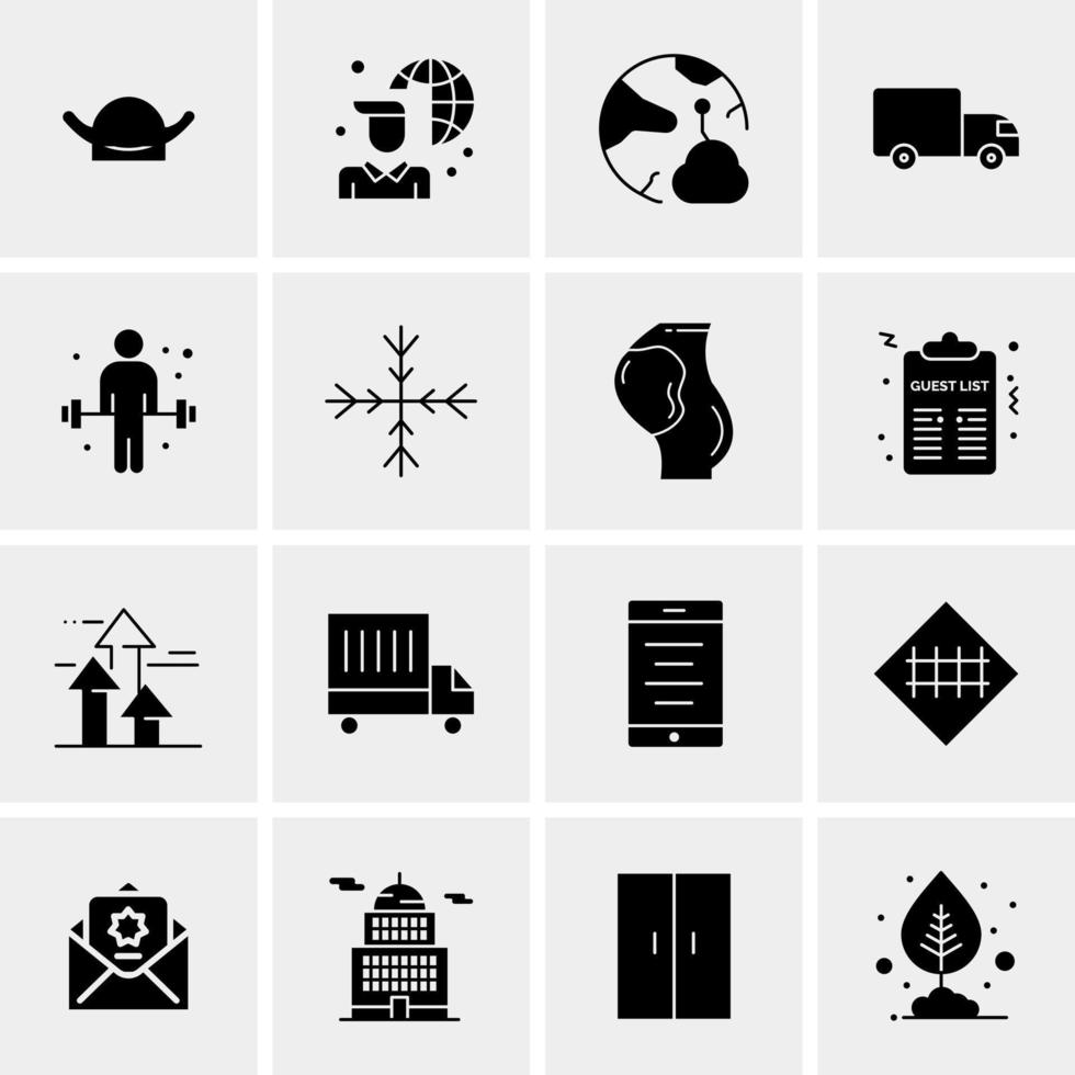 16 Universal Business Icons Vector Creative Icon Illustration to use in web and Mobile Related project