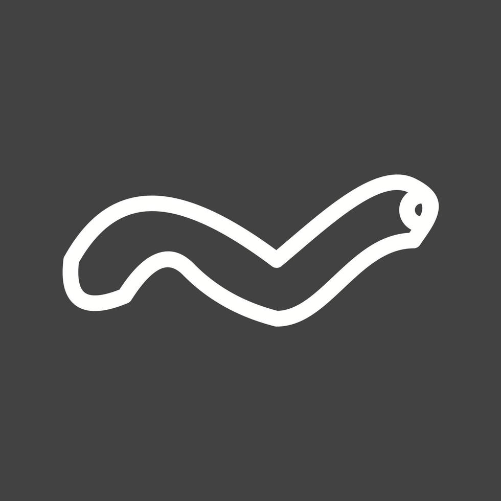 Worm Line Inverted Icon vector