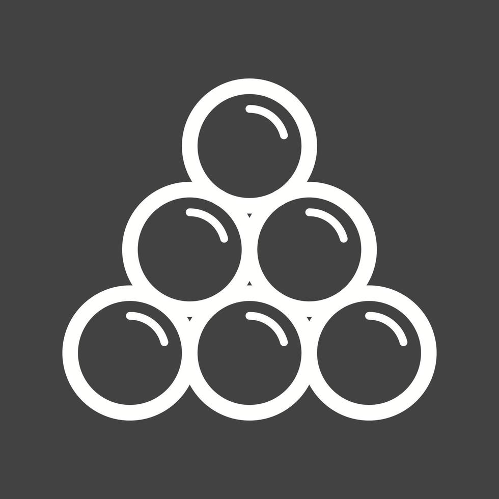 Cannon Balls Line Inverted Icon vector