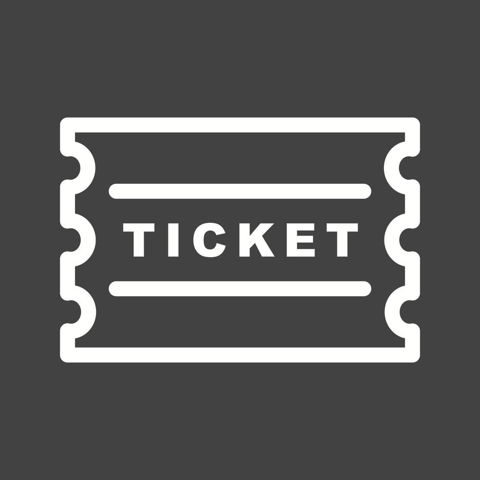 Tickets Line Inverted Icon vector