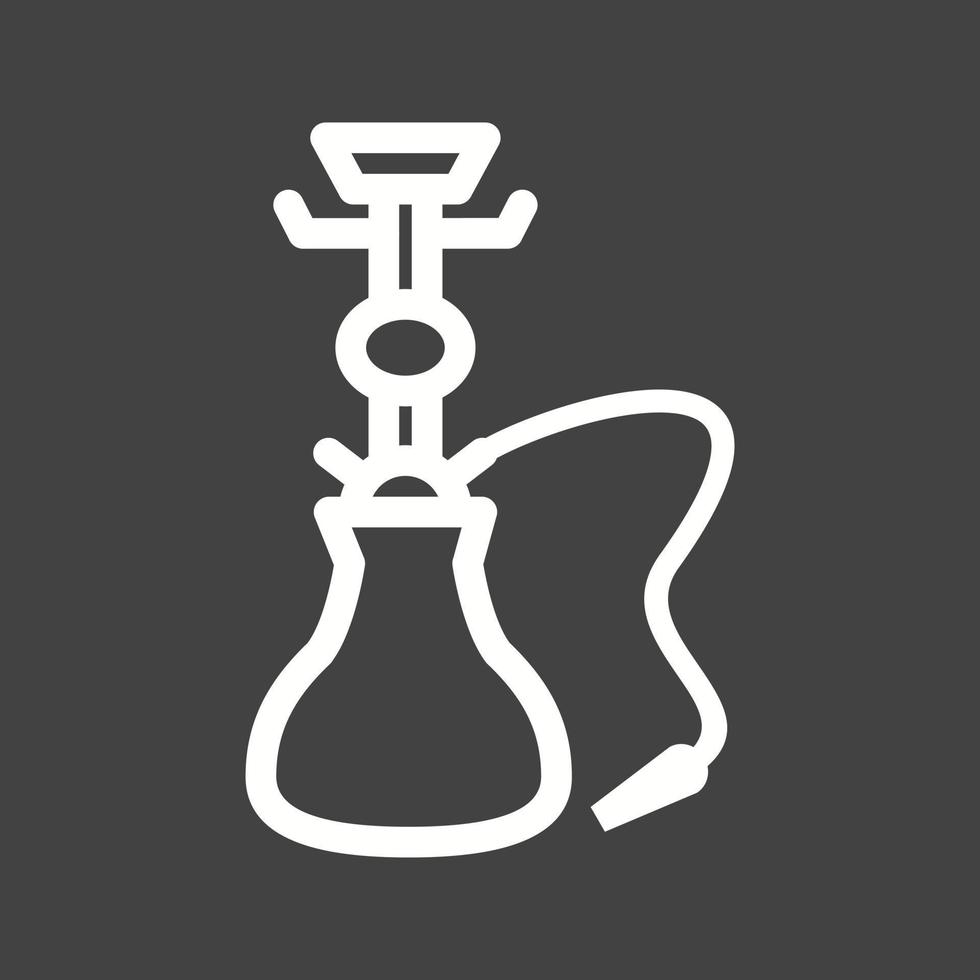 Hookah Line Inverted Icon vector