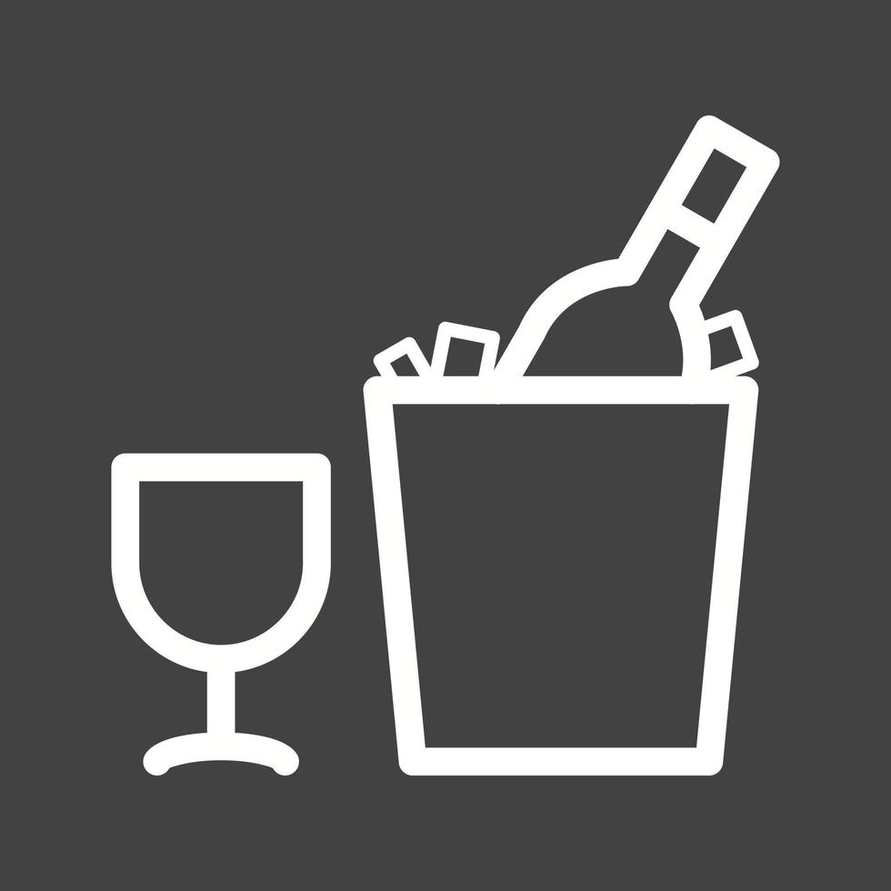 Wine Bottle in Ice Line Inverted Icon vector
