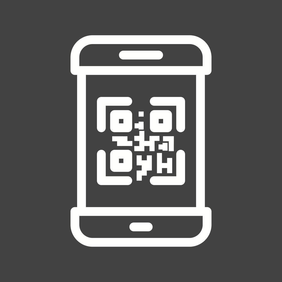 Security Code Line Inverted Icon vector